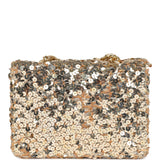 Chanel Vintage Mini Half Flap Bag Gold Sequin Gold Hardware