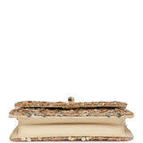 Chanel Vintage Mini Half Flap Bag Gold Sequin Gold Hardware