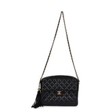 Chanel Vintage Front Pocket Camera Bag Black Lambskin Gold Hardware