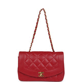 Chanel Vintage Small Diana Flap Bag Red Caviar Gold Hardware