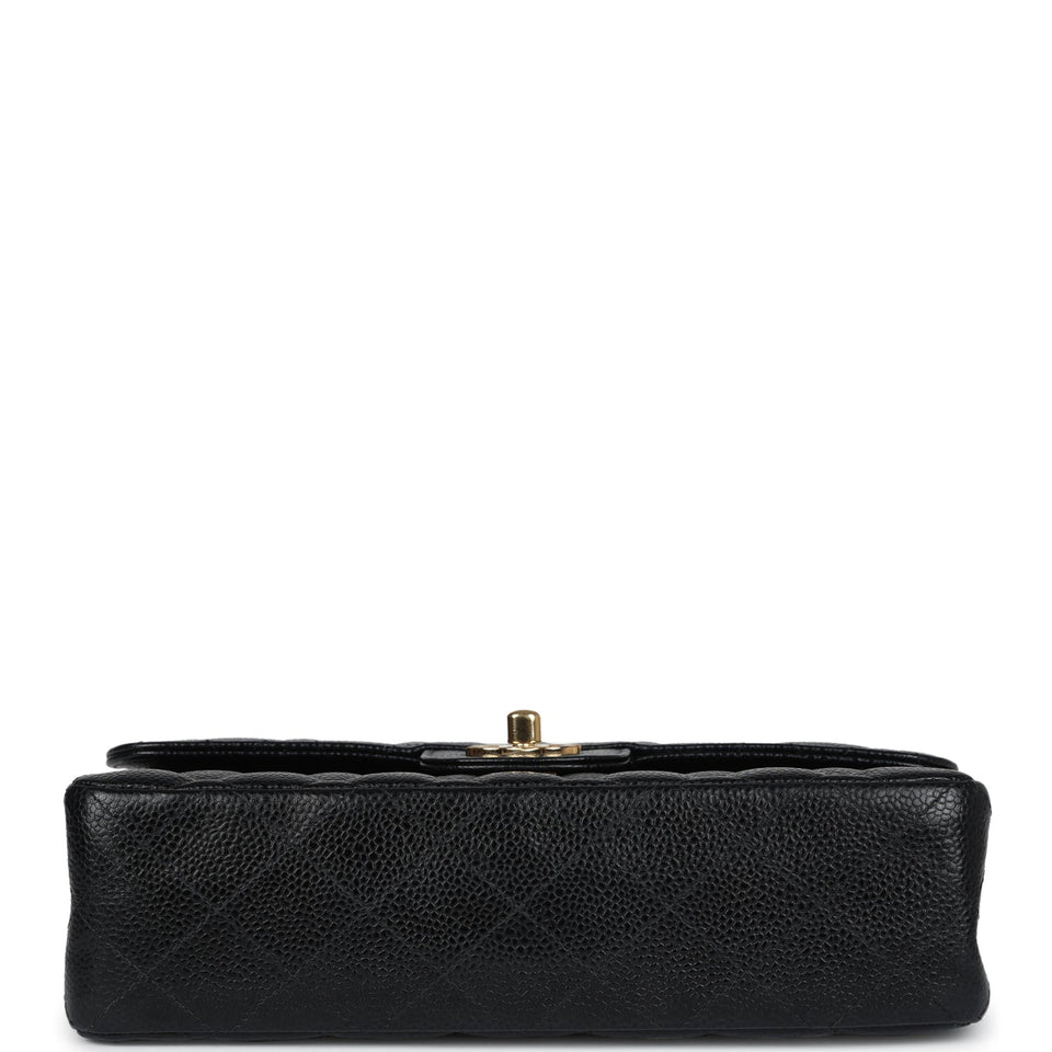 Chanel Vintage Small Classic Double Flap Black Caviar Gold Hardware