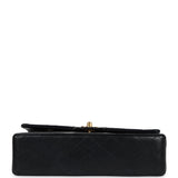 Chanel Vintage Medium Classic Double Flap Bag Black Lambskin Gold Hardware
