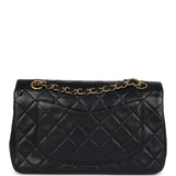 Chanel Vintage Small Classic Double Flap Black Lambskin Gold Hardware