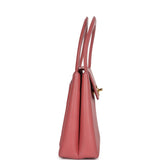 Chanel Vintage Large Kelly Pink Lambskin Gold Hardware