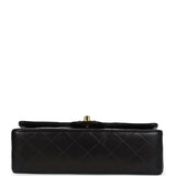 Chanel Vintage Small Classic Double Flap Black Lambskin Gold Hardware
