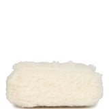 Chanel Vintage Micro Kelly Child White Rabbit Fur Gold Hardware
