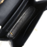 Chanel Vintage Large Kelly Black Lambskin Gold Hardware