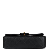 Chanel Vintage Small Classic Double Flap Black Lambskin Gold Hardware