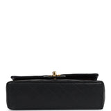 Chanel Vintage Small Classic Double Flap Black Lambskin Gold Hardware