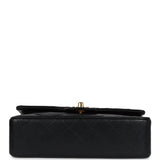 Chanel Vintage Small Classic Double Flap Black Lambskin Gold Hardware