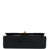 Chanel Vintage Small Classic Double Flap Black Lambskin Gold Hardware