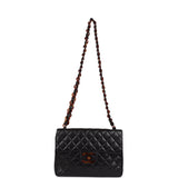 Chanel Vintage Jumbo Single Flap Bag Black Lambskin Tortoiseshell Bakelite Hardware