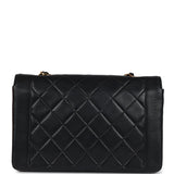 Chanel Vintage Medium Diana Flap Bag Black Lambskin Gold Hardware