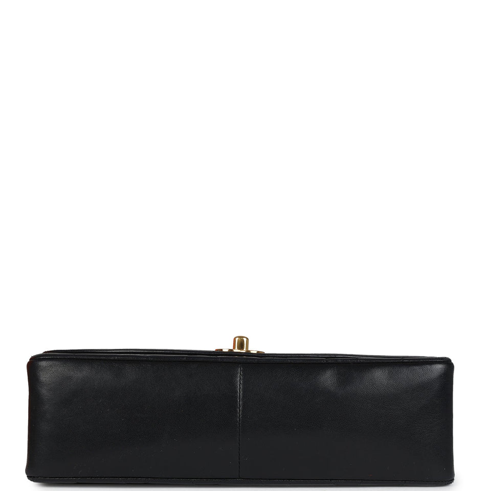 Chanel Vintage Medium Diana Flap Bag Black Lambskin Gold Hardware