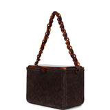 Chanel Vintage Vanity Box Bag Brown Suede and Tortoiseshell Bakelite Hardware