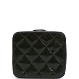 Chanel Vintage Mini Square Vanity Green Patent Antique Gold Hardware