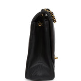 Chanel Vintage Medium Diana Flap Bag Black Lambskin Gold Hardware