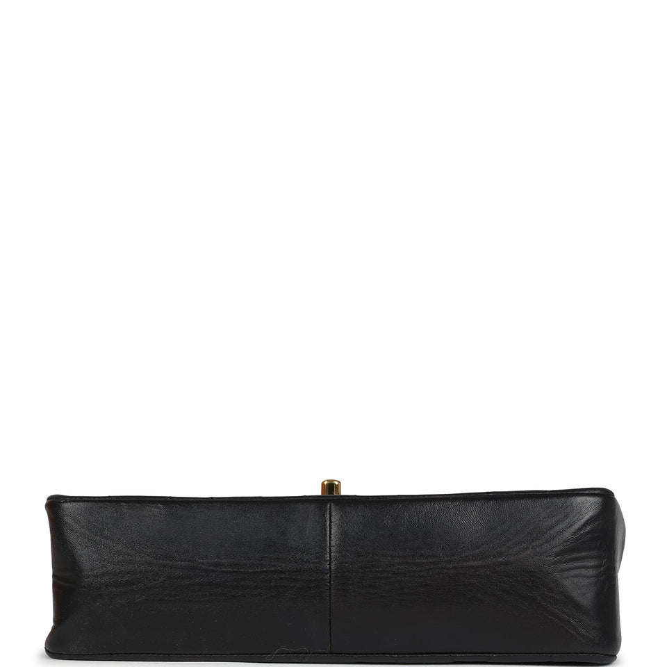 Chanel Vintage Medium Diana Flap Bag Black Lambskin Gold Hardware