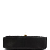 Chanel Vintage Jumbo Mademoiselle Vertical Flap Black Lambskin Gold Hardware