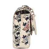 Chanel Vintage Mini Logo Square Flap Bag Light Pink Multi Printed Nylon Light Gold Hardware