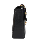Chanel Vintage Jumbo Mademoiselle Vertical Flap Black Caviar Gold Hardware