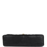Chanel Vintage Jumbo Mademoiselle Vertical Flap Black Caviar Gold Hardware