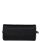 Chanel Vintage Mini Evening Handbag Bag Black Satin Gold Hardware