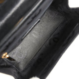 Chanel Vintage Mini Evening Handbag Bag Black Satin Gold Hardware