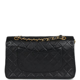 Chanel Vintage Medium Classic Double Flap Bag Black Lambskin Gold Hardware