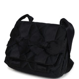 Chanel Vintage Mini Bow Shoulder Bag Black Satin Gold Hardware