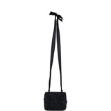 Chanel Vintage Mini Bow Shoulder Bag Black Satin Gold Hardware