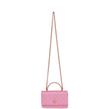 Chanel Wallet on Chain WOC Top Handle Pink Lambskin Gold Hardware