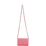 Chanel Wallet on Chain WOC Pink Caviar Light Gold Hardware