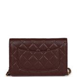 Chanel Wallet on Chain WOC Burgundy Caviar Light Gold Hardware