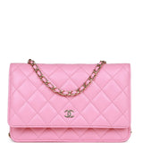Chanel Wallet On Chain WOC Pink Lambskin Gold Hardware