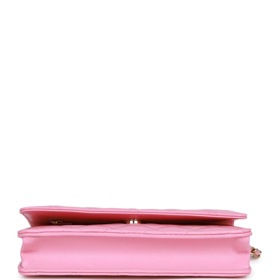 Chanel Wallet On Chain WOC Pink Lambskin Gold Hardware