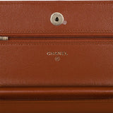 Chanel Wallet on Chain WOC Brown Caviar Gold Hardware