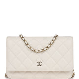 Chanel Wallet on Chain WOC White Caviar Gold Hardware