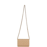 Chanel Wallet on Chain WOC Beige Caviar Gold Hardware