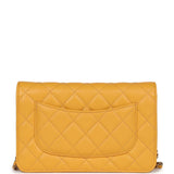 Chanel Wallet On Chain Yellow Caviar Gold Hardware