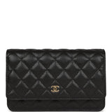 Chanel Wallet On Chain WOC Black Caviar Gold Hardware
