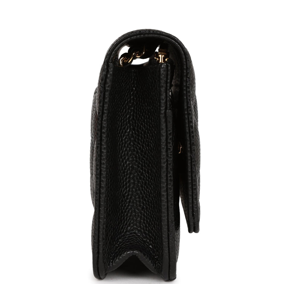 Chanel Wallet On Chain WOC Black Caviar Gold Hardware