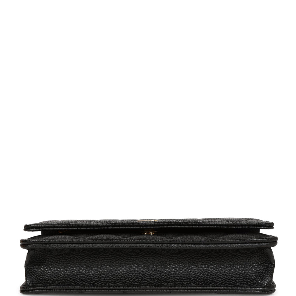 Chanel Wallet On Chain WOC Black Caviar Gold Hardware