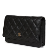 Chanel Wallet On Chain WOC Black Caviar Gold Hardware