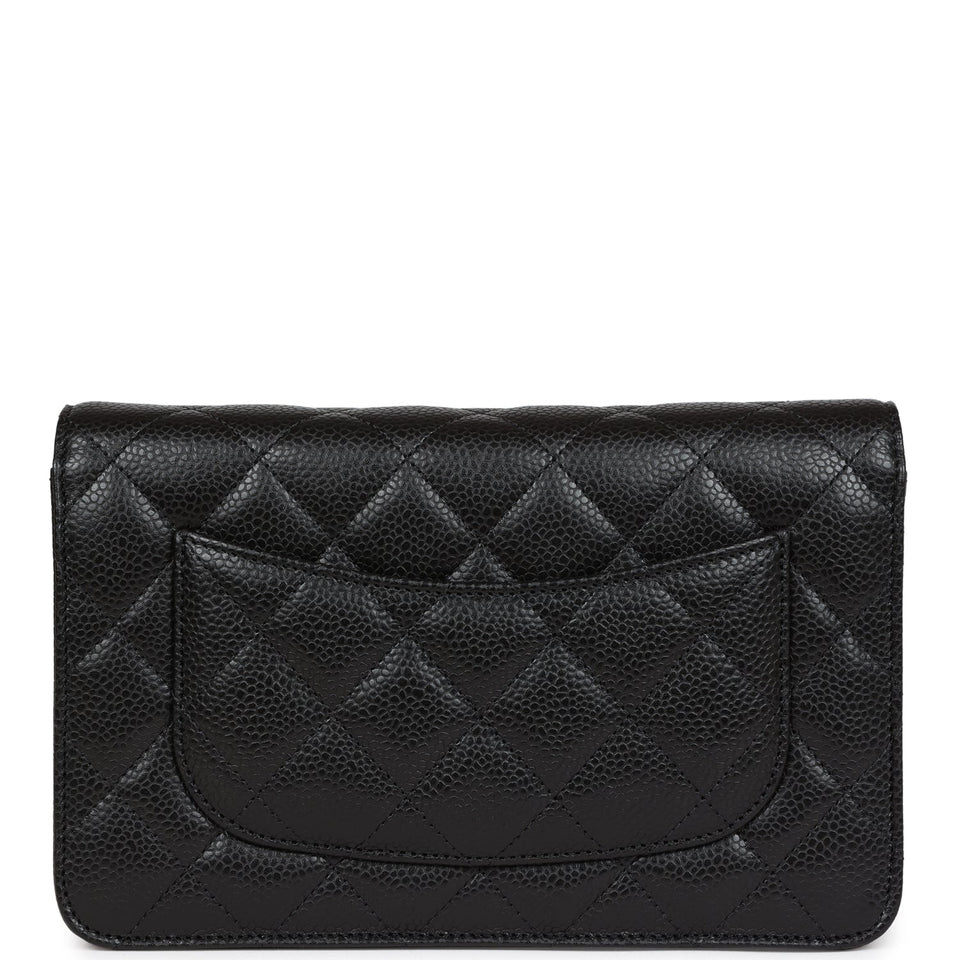 Chanel Wallet On Chain WOC Black Caviar Gold Hardware