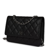 Chanel Wallet On Chain WOC Black Caviar Silver Hardware