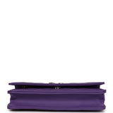 Chanel Wallet On Chain WOC Purple Lambskin Silver Hardware
