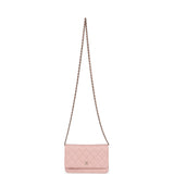 Chanel Wallet On Chain WOC Light Pink Caviar Light Gold Hardware