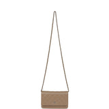 Chanel Classic Wallet On Chain WOC Dark Beige Caviar Gold Hardware