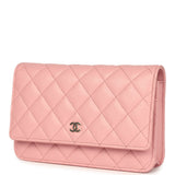 Chanel Wallet On Chain WOC Light Pink Caviar Light Gold Hardware